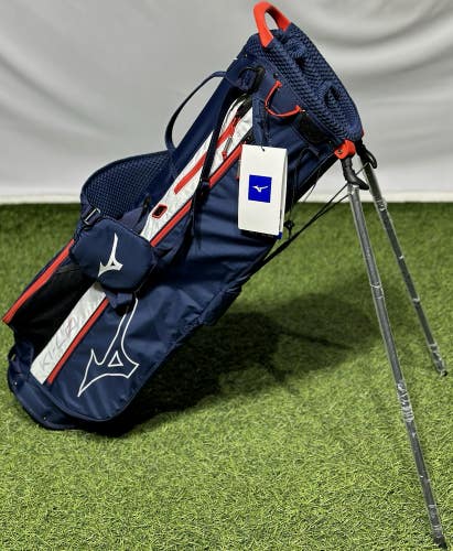Mizuno K1-L0 Lightweight Stand Carry Golf Bag 5-Way Divider Color: Navy/Red NEW!