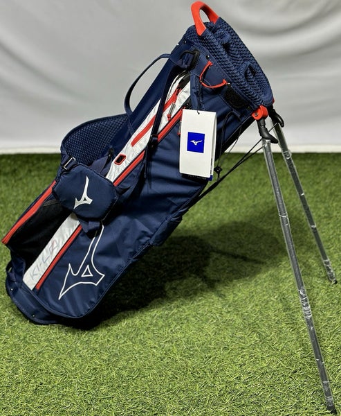 Mizuno K1-L0 Lightweight Stand Carry Golf Bag 5-Way Divider Color: Navy/Red NEW!