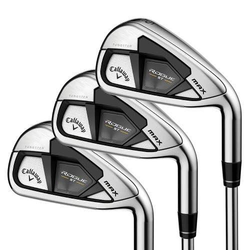 Men's 2023 Callaway Rogue ST Max Left Hand Iron Set Stiff Flex  Graphite/Steel Shaft (Used)