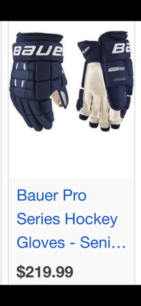BAUER PRO SERIES HOCKEY GLOVES - SENIOR
