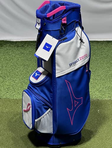 Mizuno Project Zero LW-C Breast Cancer Awareness Cart Golf Bag Blue/Pink NEW!
