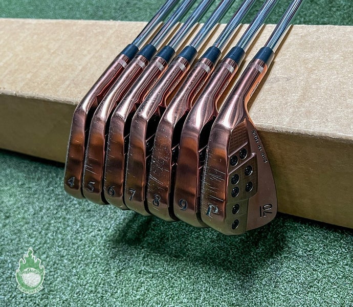 Used Sub 70 649 TR Tour Forged Irons 4-PW KBS 130g X-Stiff Flex Steel Club Set