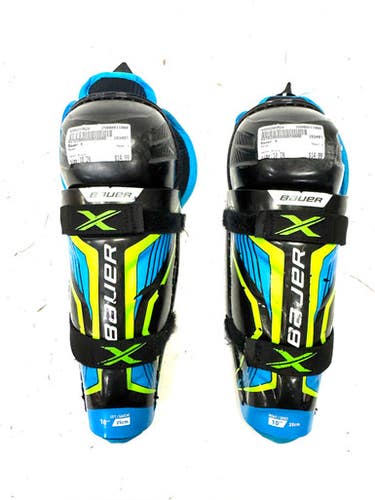 Used Bauer X Junior Shin Guards Black 10" 11860-S000295929