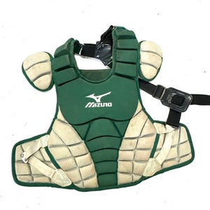 Used Mizuno SAMURAI Catchers Chest Protector Green Youth 11860-S000296008