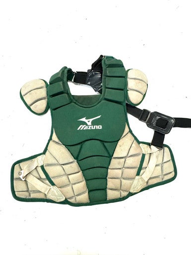 Used Mizuno SAMURAI Catchers Chest Protector Green Youth 11860-S000296008