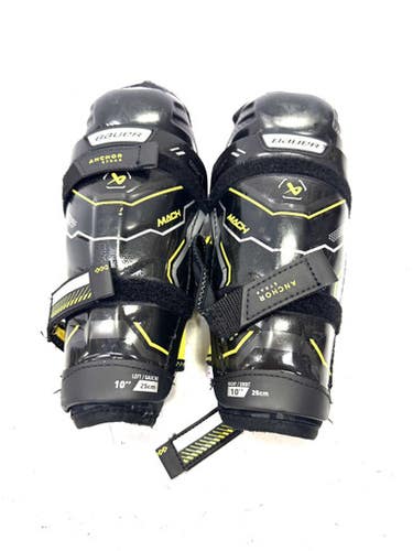 Used Bauer SUPREME MACH Youth Shin Guards Black 10" 11860-S000296014