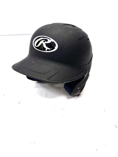 Used Rawlings 6 3/8 -7 1/8 Batting Helmet No Mask Black One Size 11860-S000296018