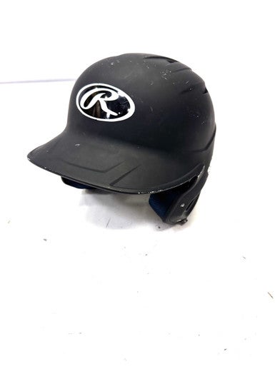 Used Rawlings 6 3/8 -7 1/8 Batting Helmet No Mask Black One Size 11860-S000296018