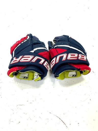 Used Bauer 3XPRO Youth Gloves Navy Blue And Red 10" 11860-S000296120