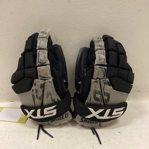 Used STX SHIELD GOALIE Lacrosse Gloves Mens Black 12" 11725-S000489948