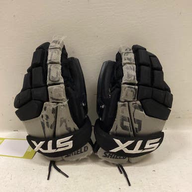 Used STX SHIELD GOALIE Lacrosse Gloves Mens Black 12" 11725-S000489948