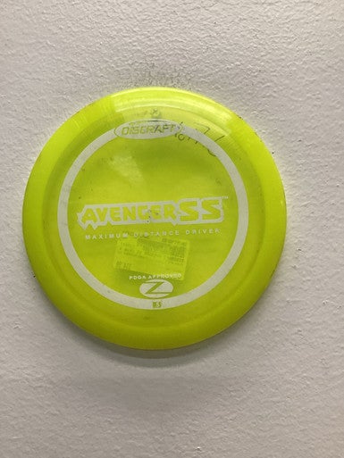 Used Discraft AVENGER SS Disc Golf Driver Yellow 11443-S000196992