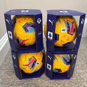 Puma ORBITA SERIE A Match Ball SOCCER BALL Lot Of 4 Balls  ($150 MSRP) Yellow