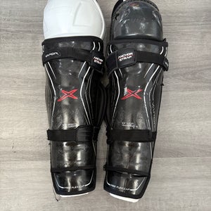 Senior Bauer Vapor 1X 17" Shin Pads Pro Stock (Used)
