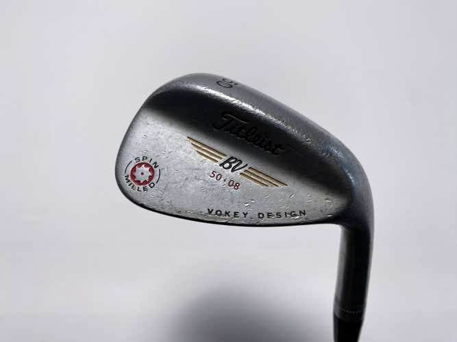 Titleist Vokey Spin Milled Chrome 2009 Gap Wedge GW 50* 8 Wedge Steel Mens RH