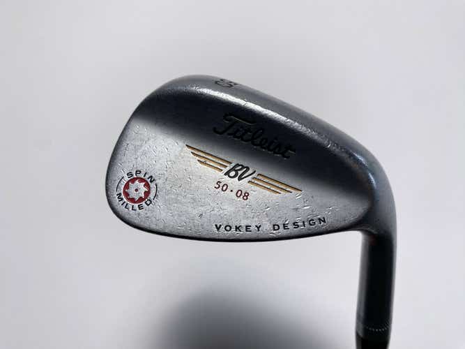 Titleist Vokey Spin Milled CC Chrome Gap Wedge GW 50* 8 Wedge Steel Mens RH