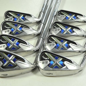 LEFT HANDED Callaway X-22 3-PW Iron Set Uniflex Steel  # 201128