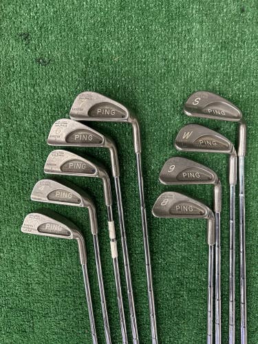 Men's Ping KARSTEN I Iron Set Right Handed Regular Flex Steel Shaft (Used) #3-9 PW, SW