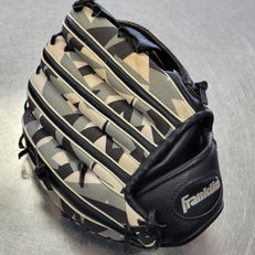 Used Franklin 9.5 INCH BB/SB Glove RH Throw Black 9 1/2" 11497-S000151188