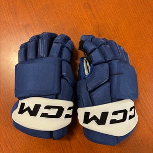 #51 DERRICK POULIOT USED CCM 14" HGQL Gloves Pro Stock - SET #3