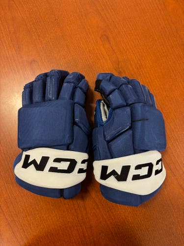 #51 DERRICK POULIOT USED CCM 14" HGQL Gloves Pro Stock - SET #3