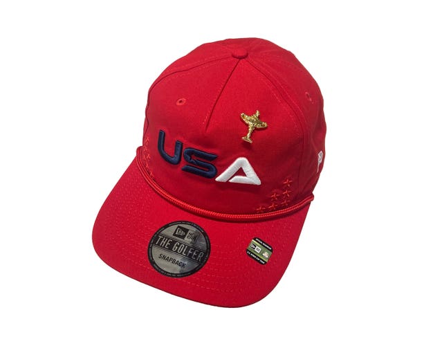 NEW 2025 Men's New Era Ryder Cup The Golfer Red Adjustable Snapback Hat