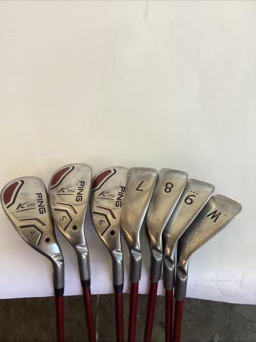 Ping K15 Yellow Dot Hybrid Irons Set 4-PW With Regular Graphite Shafts +1.5
