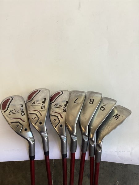 Ping K15 Yellow Dot Hybrid Irons Set 4-PW With Regular Graphite Shafts +1.5