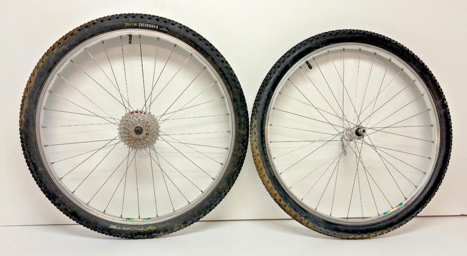 Vintage Araya RM-20 7-Spd 32-Spoke Aluminum 26" Wheelset Deore DX Hubs +Tires
