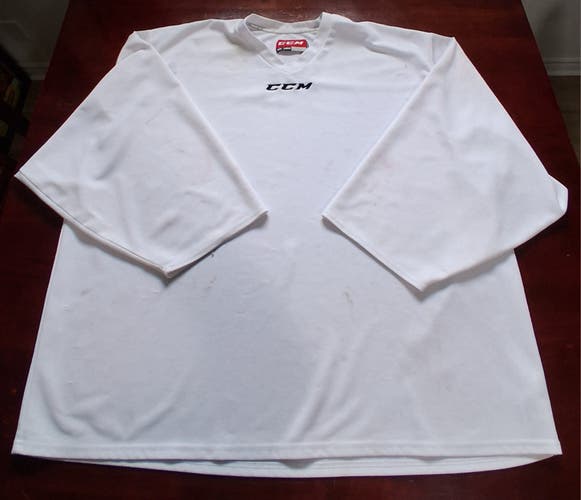 White Goalie Cut CCM Jersey