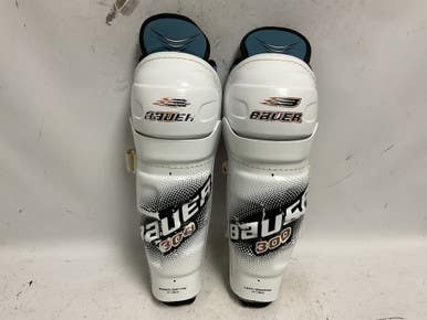 Used Bauer 300 Senior Shin Guards White 15" 11855-S000189406