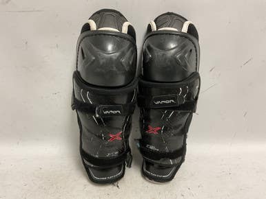 Used Bauer VAPOR Junior Shin Guards Black 11" 11855-S000189403