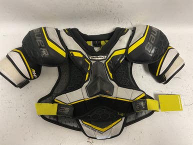 Used Bauer SUPREME 2S PRO Junior Shoulder Pads Black And Yellow LG 11855-S000189401