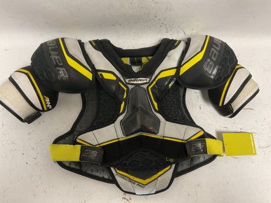 Used Bauer SUPREME 2S PRO Junior Shoulder Pads Black And Yellow LG 11855-S000189401