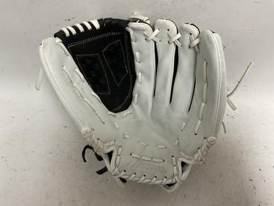 Used Mizuno Supreme GSP 1251F3BK RH Throw Fastpitch Gloves Black And White 12 1/2" 11855-S000189368