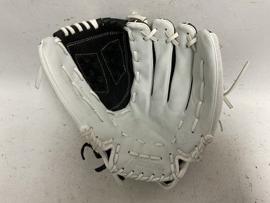 Used Mizuno Supreme GSP 1251F3BK RH Throw Fastpitch Gloves Black And White 12 1/2" 11855-S000189368