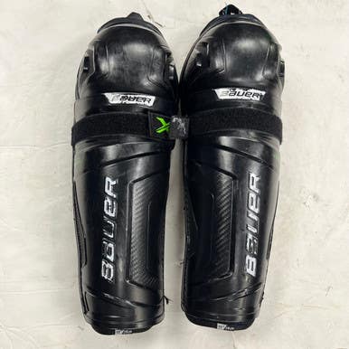 Used Bauer X Junior Shin Guards Black 11" 11855-S000189352