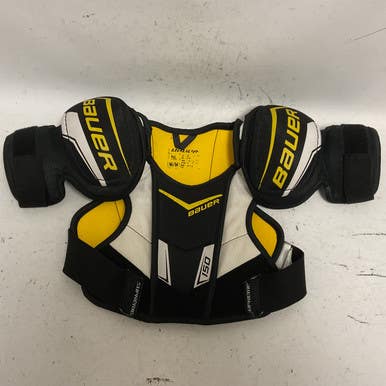 Used Bauer SUPREME 150 Youth Shoulder Pads White/Black/Yellow MD 11855-S000189334