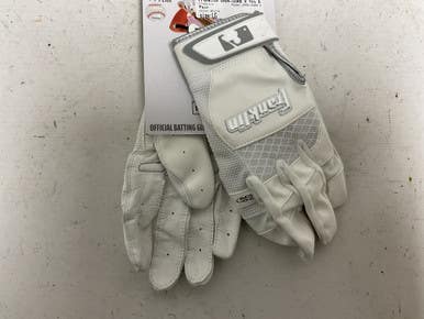 Used Franklin SHOK-SORB X BB/SB Batting Gloves White LG 11855-S000189336