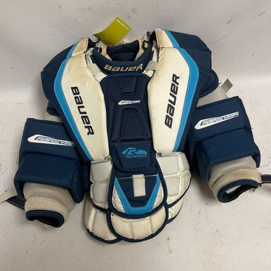 Used Bauer REACTOR 7000 Inter Body Armor Carolina Blue And Navy Blue MD 11855-S000189321