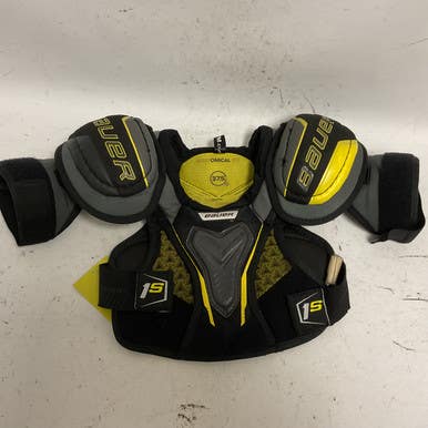 Used Bauer SUPREME 1S Youth Shoulder Pads Black And Yellow MD 11855-S000189317