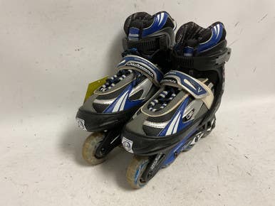 Used Schwinn CHALLENGE SERIES 1-4 Junior Rec Fitness Skates Navy Blue Adjustable 11855-S000189291