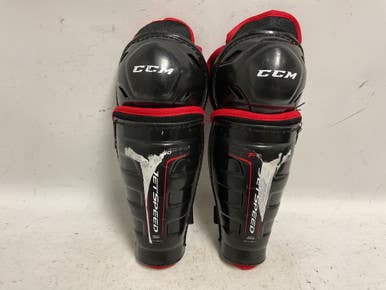 Used CCM JETSPEED FT350 Junior Shin Guards Black And Red 10" 11855-S000189268
