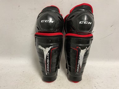 Used CCM JETSPEED FT350 Junior Shin Guards Black And Red 10" 11855-S000189268