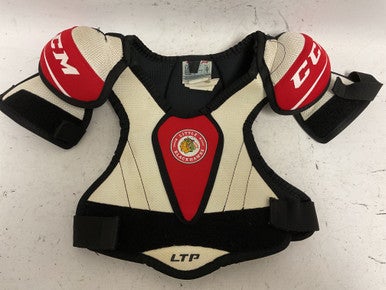 Used CCM LTP LITTLE BLACKHAWKS Youth Shoulder Pads LG 11855-S000189199