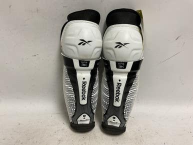 Used Reebok KFS 3K Youth Shin Guards White 9" 11855-S000189192