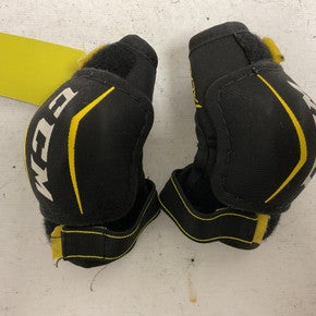 Used CCM TACKS 3092 Youth Elbow Pads Black And Yellow LG 11855-S000189191