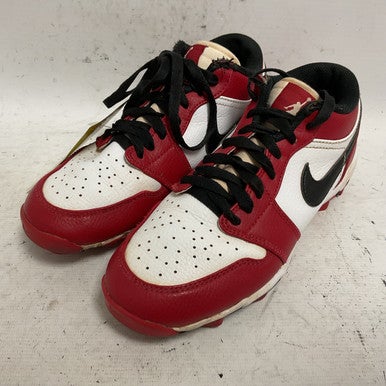 Used Nike Jordan 1 Low HF6885-106 Jr FB Cleats White/Black/Red Junior 04.5 11855-S000189159