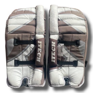 Used Itech PRODIGY Goalie Leg Pads Youth Brown 25" 11375-S000364809