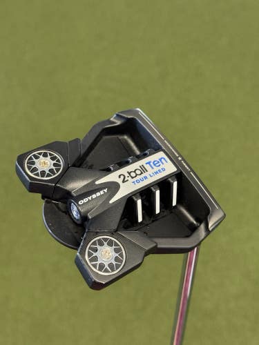 Odyssey 2-Ball Ten Tour Lined Putter Right Handed Stroke Lab Shaft 35 NICE!